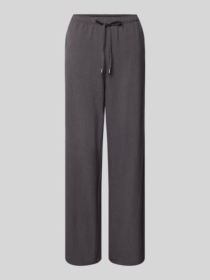 ONLY Baggy fit stoffen broek met elastische band, model 'ISADORA' Antraciet gemêleerd - 2