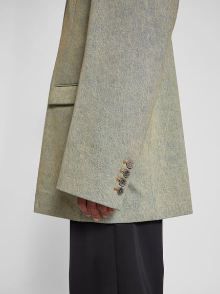 VETEMENTS Marynarka w denimowym wyglądzie, krój slim fit Piaskowy 3