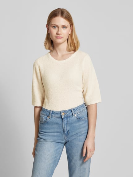 (THE MERCER) N.Y. Gebreide pullover met ribboorden Zand gemêleerd - 4