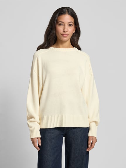GUIDO MARIA KRETSCHMER WOMAN Regular Fit Pullover mit Woll-Anteil Modell 'Ester' Offwhite 4
