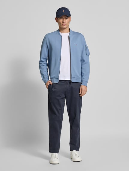 Tommy Hilfiger Relaxed Fit Sweatjacke aus Baumwoll-Mix Hellblau 1