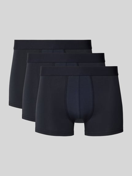 Bread & Boxers Trunks mit elastischem Bund im 3er-Pack Marine 1