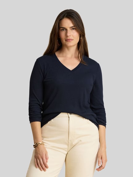 Lauren Ralph Lauren Slim Fit Langarmshirt aus Baumwoll-Modal-Mix Marine 6
