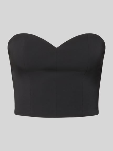 Slim fit top in strapless design Shop The Look MANNEQUINE