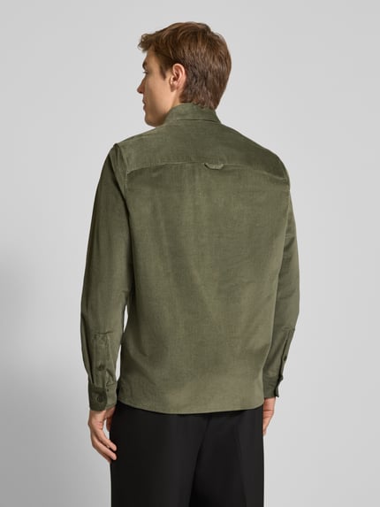 DRYKORN Regular Fit Hemdjacke aus Cord Modell 'CORDUROY OVERSHIRT' Khaki 5