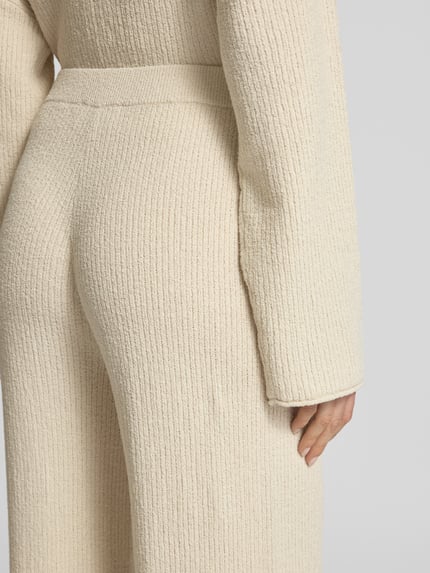 Jake*s Studio Woman Spodnie materiałowe z prostą nogawką i fakturowanym wzorem Beżowy 3