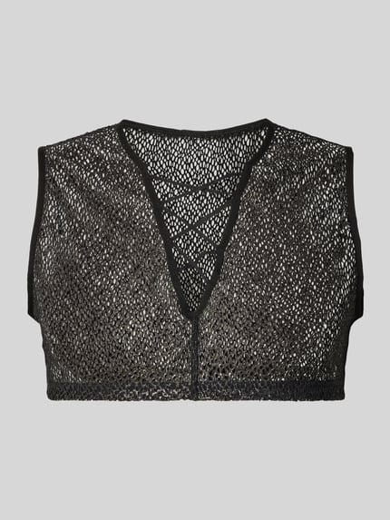 Produktfoto, semitransparentna męska brassière Semitransparente Brassière Modell 'Night Universe' od WOH, mieszanka materiałów ze stretchem, krótka forma