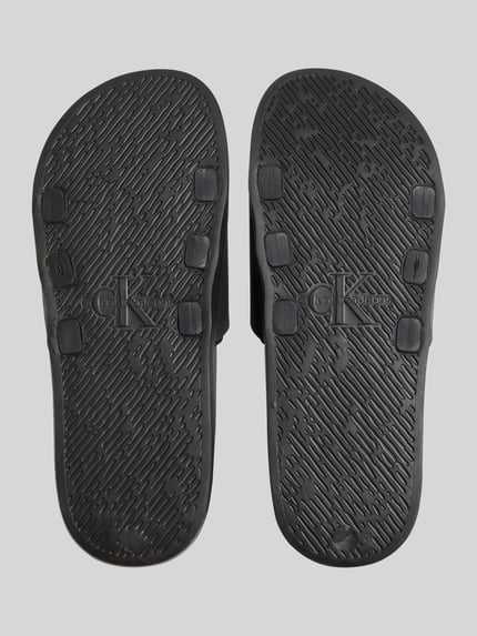 CK Calvin Klein Klapki basenowe z nadruk z logo Czarny 3