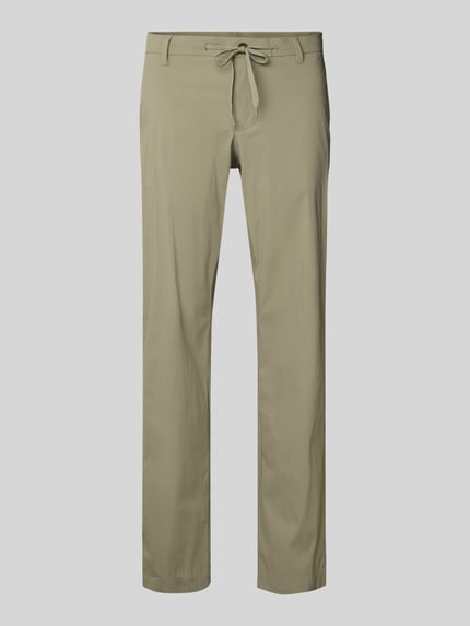 Selected Slim Fit Hose mit Tunnelzug Modell 'LERO' Schilf 2