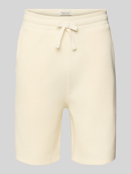 Casual Friday Korte broek met structuurmotief, model 'ULFO' Offwhite - 2