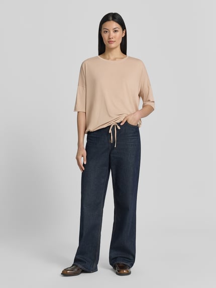 Christian Berg Woman T-Shirt aus Modal-Mix mit Tunnelzug Mud 1