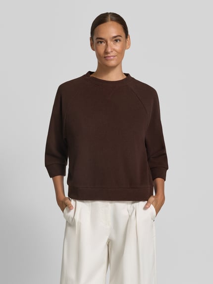 s.Oliver RED LABEL Bluza o kroju relaxed fit z mieszanki bawełny Ciemnobrązowy 4