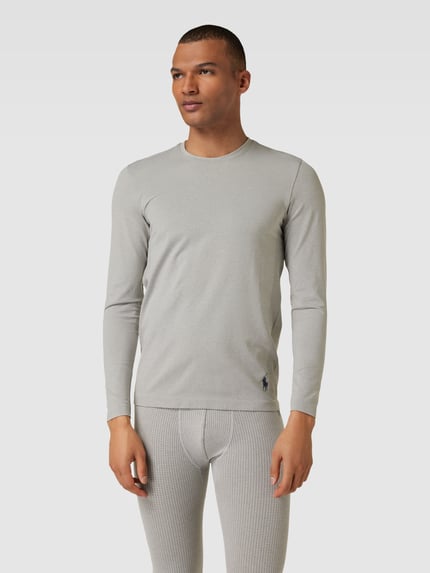 Polo Ralph Lauren Underwear Longsleeve mit Rundhalsausschnitt Modell 'PERFORMANCE' Mittelgrau Melange 4
