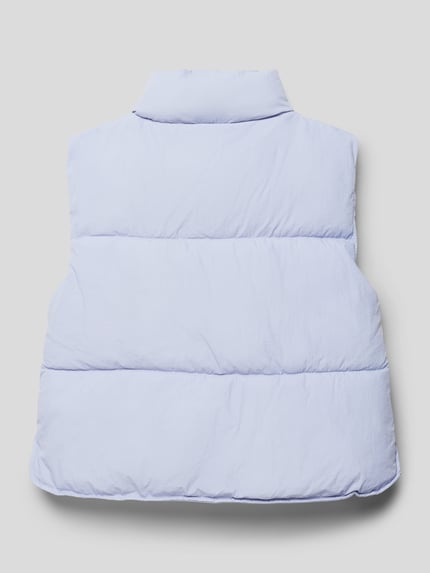 MANGO Regular Fit Steppweste mit Druckknopfleiste Bleu 3