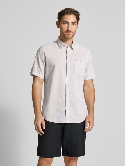 LERROS Regular fit vrijetijdsoverhemd met borstzak Beige - 4