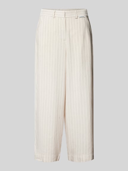 ARMEDANGELS Wide Leg Stoffhose mit Streifenmuster Modell 'CAARUNUS' Offwhite 2