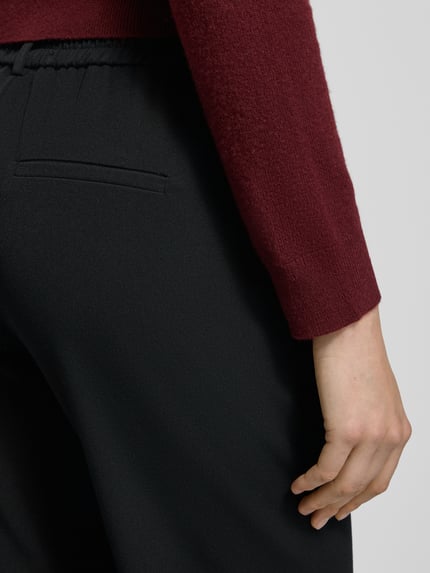 VERO MODA Regular fit stoffen broek met riemlussen Model 'MAYA' Zwart - 3