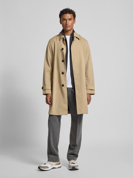 Selected Regular Fit Strickjacke aus reiner Baumwolle Modell 'BERG' Dunkelgrau 1