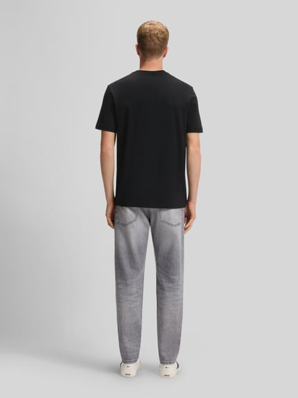 BOSS Orange męski t-shirt o kroju regular fit z czystej bawełny Czarny 5