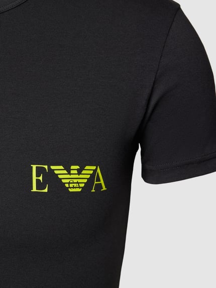 Emporio Armani T-Shirt mit Label-Print Black 2