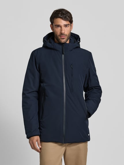 Cars Jeans Parka o kroju regular fit z kapturem, model „HARWICK” Granatowy 4