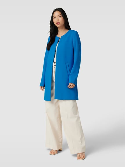 Christian Berg Woman Selection Longblazer mit Eingrifftaschen in unifarbenem Design Blau 1