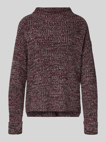 Selected Regular fit gebreide pullover van katoenmix, model 'SELMA' Prune - 2