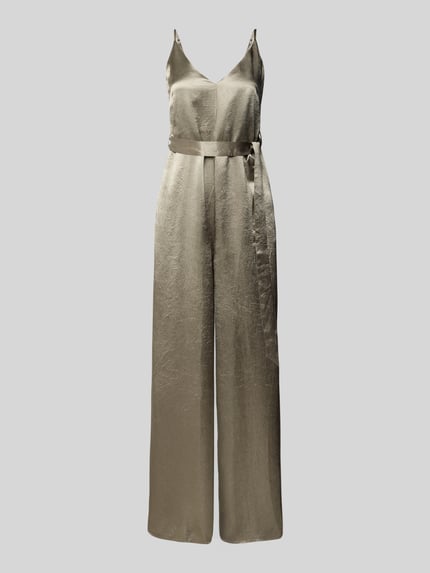 Selected Jumpsuit mit Bindegürtel Modell 'SELENE' Oliv 2