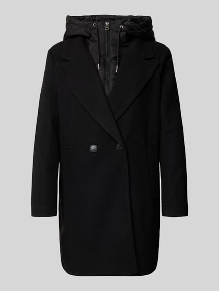 VERO MODA Regular fit lange jas met afneembare binnenkraag, model 'GRACE' Zwart - 2