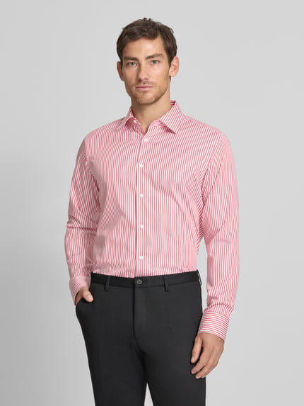 BOSS Regular Fit Businesshemd aus reiner Baumwolle Modell 'JOE' Rot 4