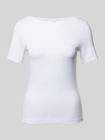 VERO MODA T-Shirt mit U-Boot-Ausschnitt Modell 'PANDA' Weiss 2