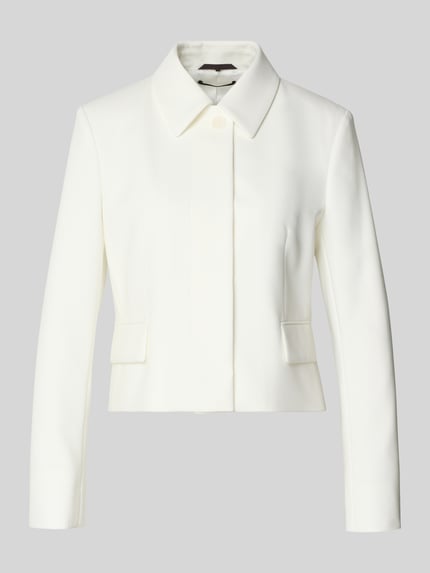 Produktfoto, Blazer mit Pattentaschen und Knopfleiste van Windsor in wit, getailleerd model met kentkraag, klepzakken, knoopsluiting, ruglengte maat 36: 45 cm, borstwijdte: 44 cm, mouwlengte: 61 cm