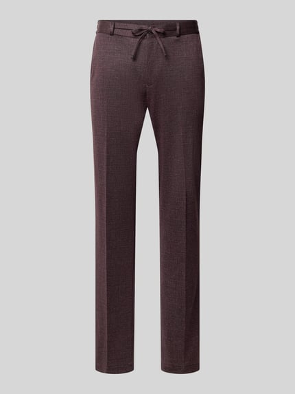 Spodnie materiałowe o kroju straight fit z tunelem model 'Sparta' Shop The Look MANNEQUINE