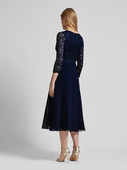 SWING Cocktailkleid mit Spitzenbesatz Marine 5