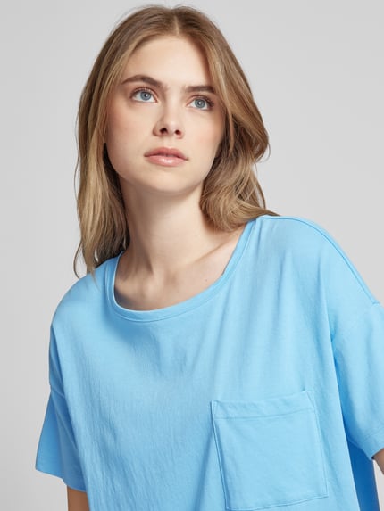 Marc O'Polo DENIM Relaxed fit T-shirt met labeldetail Bleu - 3