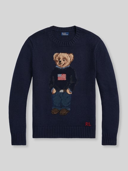 Polo Ralph Lauren Sweter w kroju regular fit z mieszanki lnu i bawełny z haftem polo bear Granatowy 2