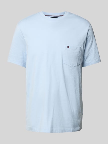 Tommy Hilfiger T-shirt o kroju regular fit z czystej bawełny Jasnoniebieski 2