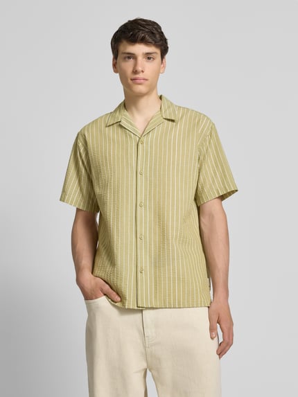 JACK & JONES Freizeithemd mit Knopfleiste Modell 'LUKE' Khaki 4