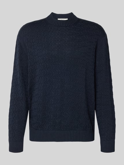 Selected Regular Fit Strickpullover aus reiner Baumwolle Modell 'PHILIP' Dunkelblau 2