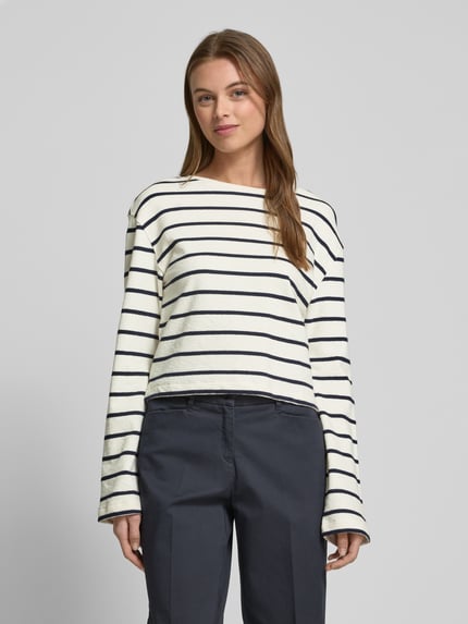 Jake*s Studio Woman Longsleeve mit Rundhalsausschnitt Ecru 4