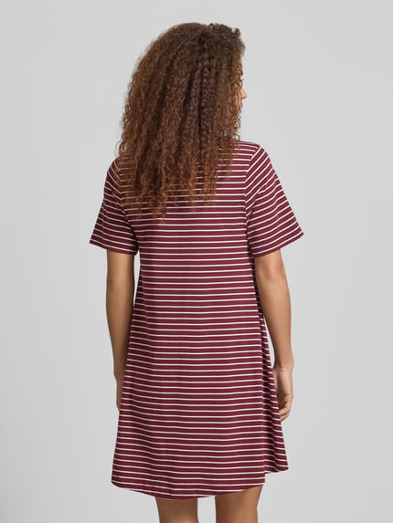 Marc O'Polo DENIM Oversized Sweatkleid aus reiner Baumwolle Bordeaux 5