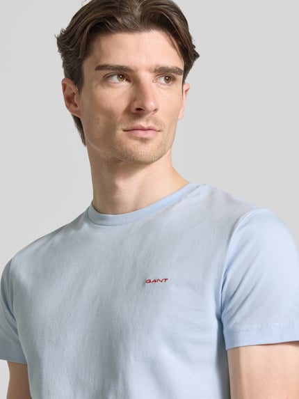 GANT T-Shirt mit Label-Detail Hellblau 3