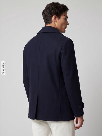 Polo Ralph Lauren Regular Fit Mantel mit Woll-Anteil Marine 5