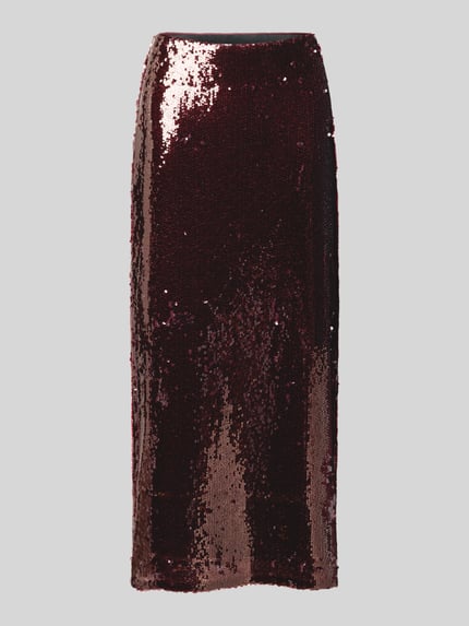 YAS Midirok met pailletten, model 'ROYALINA' Bordeaux - 2