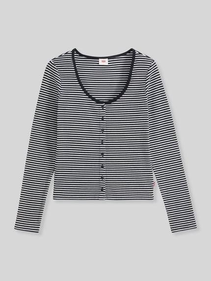 Levi's® Relaxed Fit Langarmshirt aus Baumwoll-Mix Mittelgrau 2