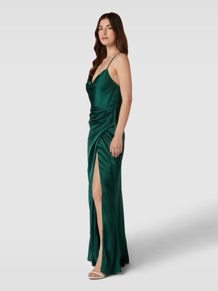 Laona Abendkleid mit Wasserfall-Ausschnitt Gruen 1