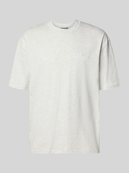 Oversized T-Shirt mit Label-Stitching Shop The Look MANNEQUINE