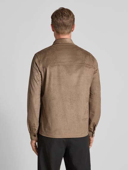 CINQUE Regular fit overhemdjack met borstzakken model 'Messi' Roodbruin - 5