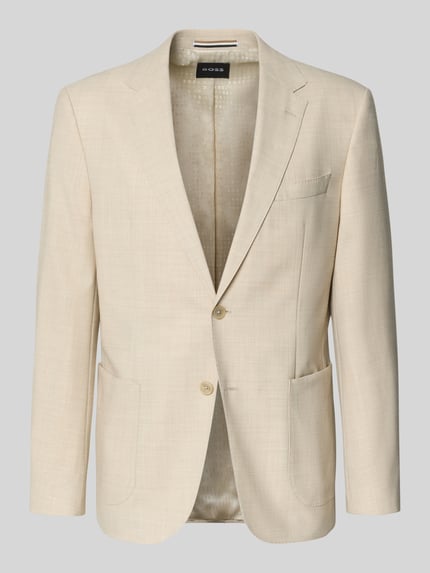 Productfoto, Regular Fit Anzugsakko met wol-aandeel model 'JANSON' van BOSS, melange optiek, reverskraag, twill structuur