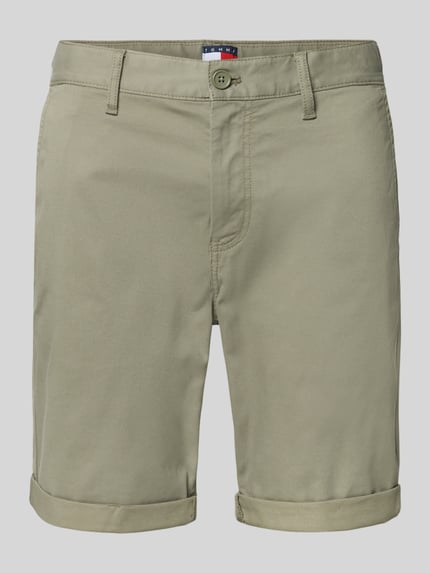 Tommy Jeans slim fit chino-shorts van katoenmix Olijfgroen - 2